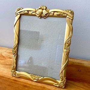 Gold wedding bell frame